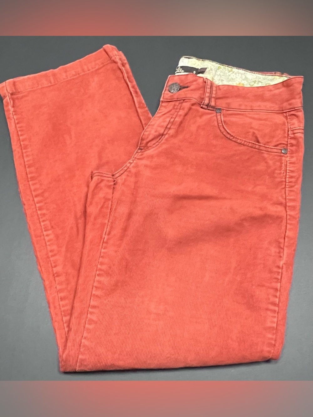 prAna Rust Corduroy Pants Size 6 Bootcut Mid Rise